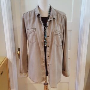 Halogen Tencel shirt jacket XL